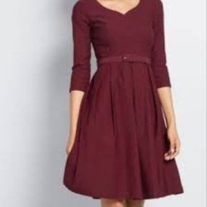 Burgundy 1950s Style Modcloth Dress Size 1X